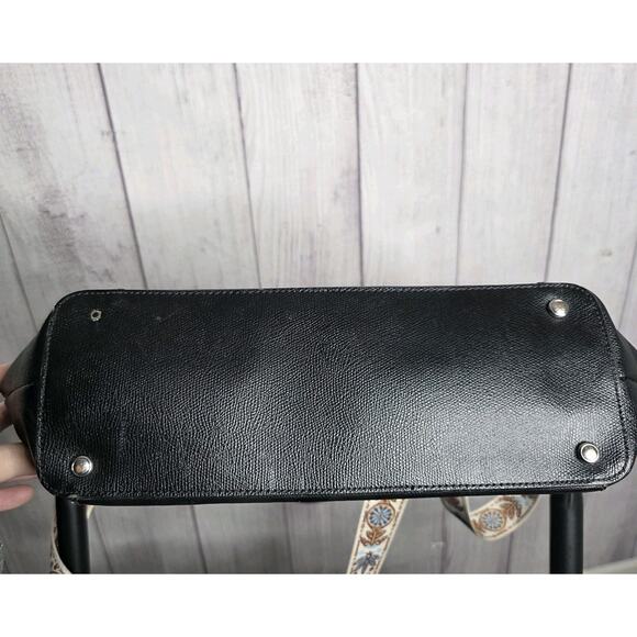 Tumi Sinclair Camila Leather Laptop Tote Black Work Travel Bag - Picture 5 of 7